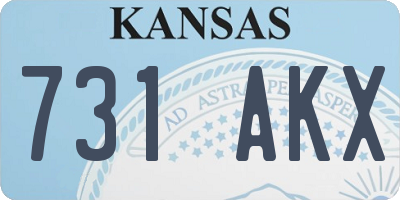 KS license plate 731AKX