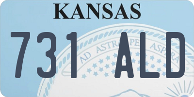 KS license plate 731ALD
