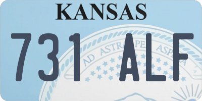 KS license plate 731ALF
