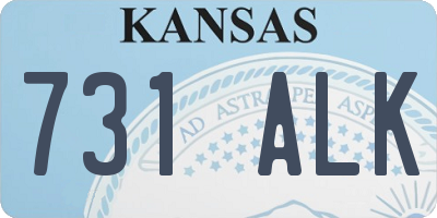 KS license plate 731ALK