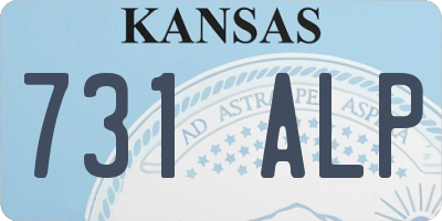 KS license plate 731ALP