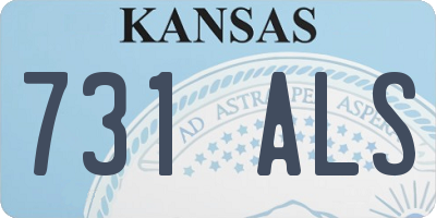 KS license plate 731ALS