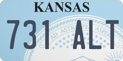 KS license plate 731ALT