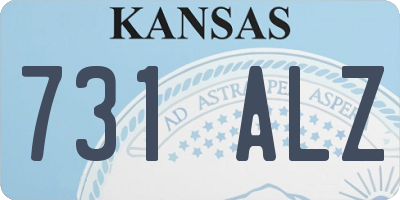 KS license plate 731ALZ