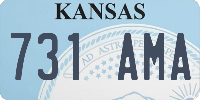 KS license plate 731AMA