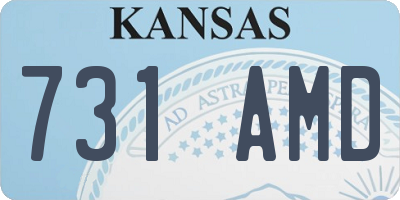 KS license plate 731AMD