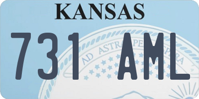 KS license plate 731AML