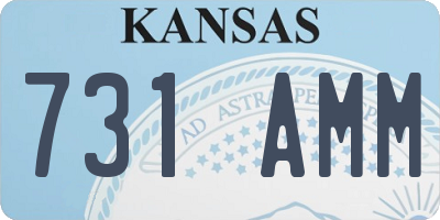 KS license plate 731AMM