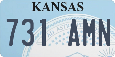 KS license plate 731AMN