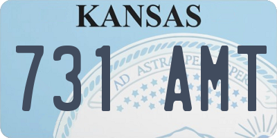 KS license plate 731AMT