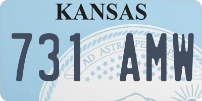 KS license plate 731AMW