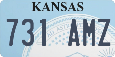 KS license plate 731AMZ
