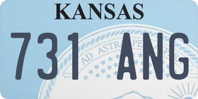 KS license plate 731ANG