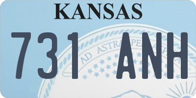 KS license plate 731ANH