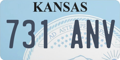 KS license plate 731ANV