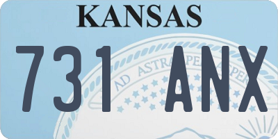 KS license plate 731ANX