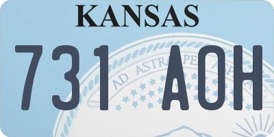 KS license plate 731AOH