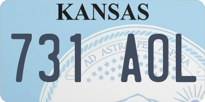 KS license plate 731AOL