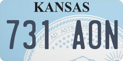 KS license plate 731AON