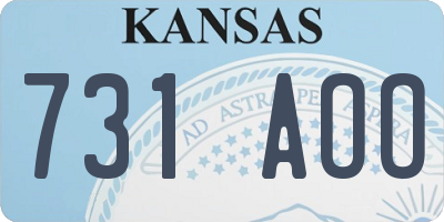 KS license plate 731AOO
