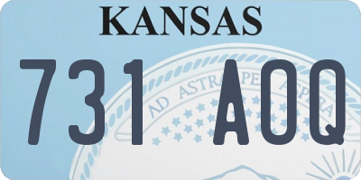 KS license plate 731AOQ