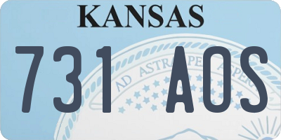 KS license plate 731AOS