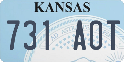 KS license plate 731AOT