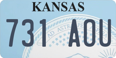 KS license plate 731AOU