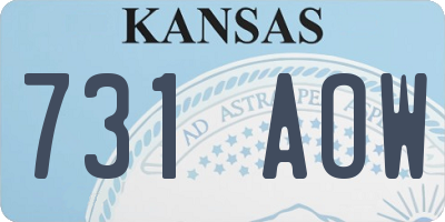 KS license plate 731AOW