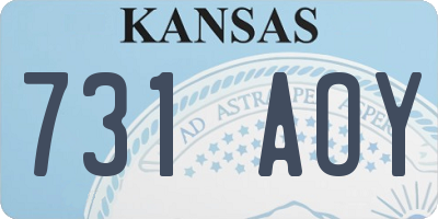KS license plate 731AOY