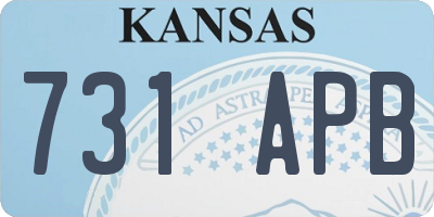 KS license plate 731APB
