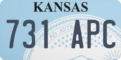 KS license plate 731APC