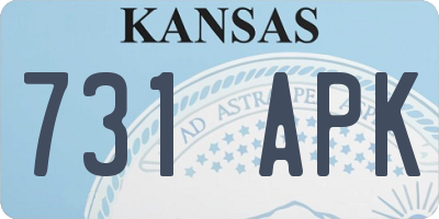 KS license plate 731APK