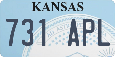 KS license plate 731APL