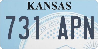 KS license plate 731APN