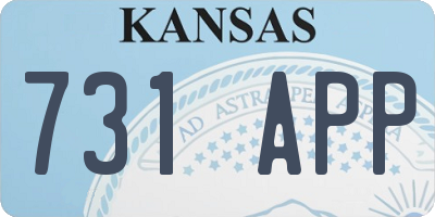 KS license plate 731APP
