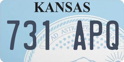 KS license plate 731APQ
