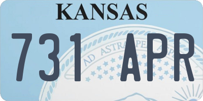 KS license plate 731APR