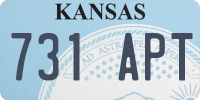 KS license plate 731APT