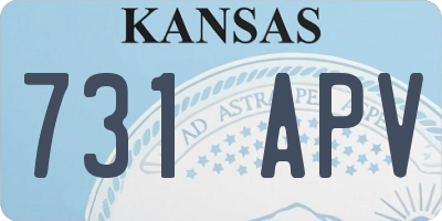 KS license plate 731APV