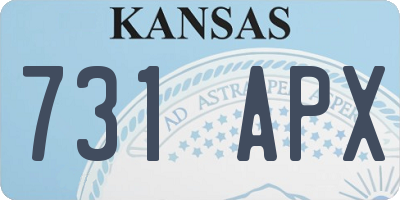 KS license plate 731APX