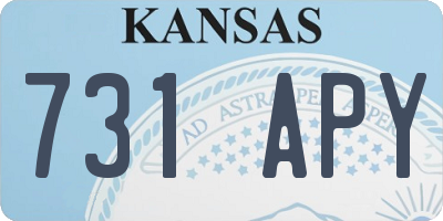 KS license plate 731APY