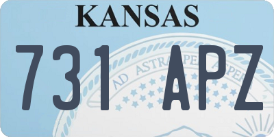 KS license plate 731APZ