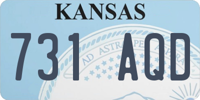 KS license plate 731AQD