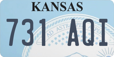 KS license plate 731AQI