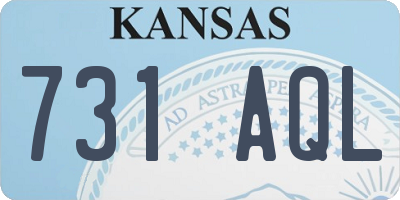 KS license plate 731AQL