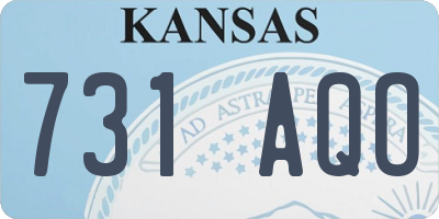 KS license plate 731AQO