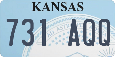 KS license plate 731AQQ