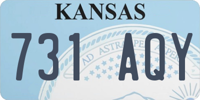 KS license plate 731AQY