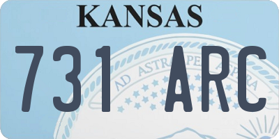 KS license plate 731ARC